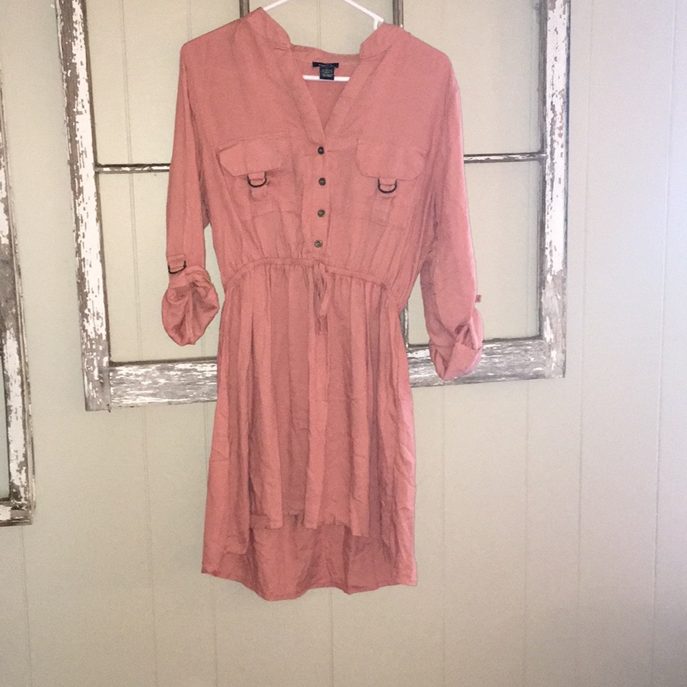 Pink tie dress